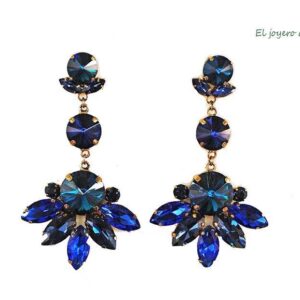 Pendientes azules largos