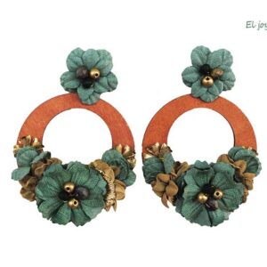 Pendientes flamenca turquesas