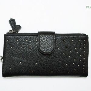 Cartera negra tachuelas