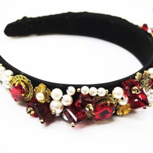 Diadema joya roja
