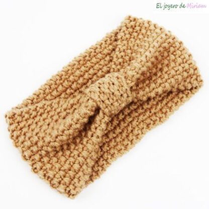 Turbante camel de lana