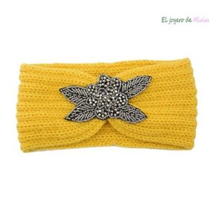 Turbante amarillo de lana