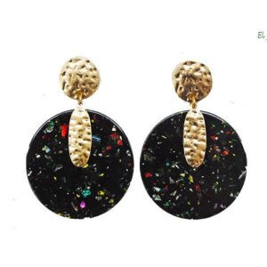 Pendientes negros de resina