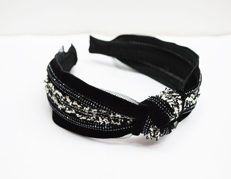 Diadema negra terciopelo
