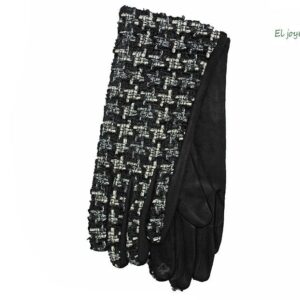 Guantes negros tipo chanel