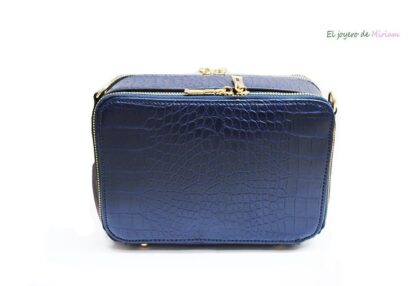 Bandolera azul marino escamas
