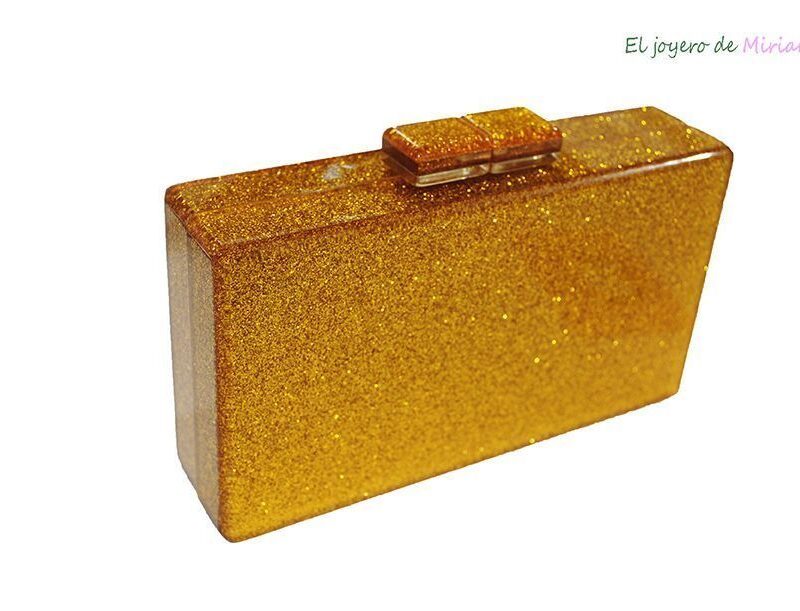 Bolso clutch carey glitter
