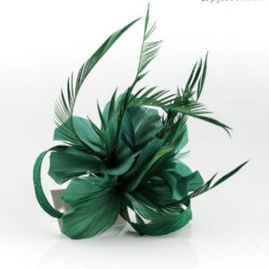 Flor tocado verde botella