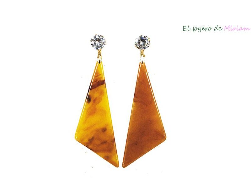 Pendientes mostaza irregulares