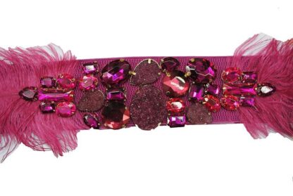 Fajín fucsia pedrería - Imagen 2