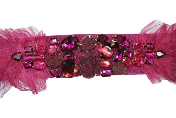 Fajín fucsia pedrería - Imagen 2