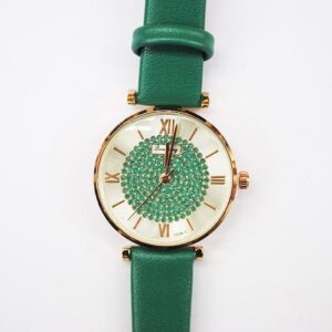 Reloj brillo correa verde