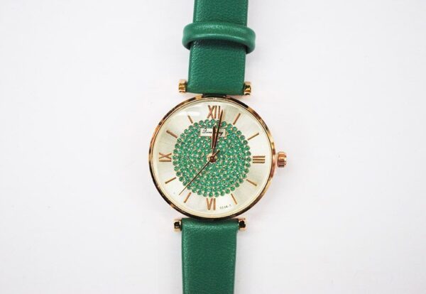 Reloj brillo correa verde