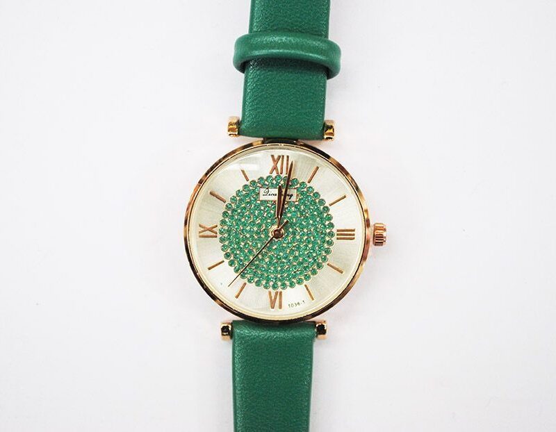 Reloj brillo correa verde