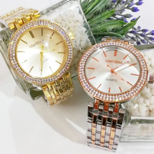 Reloj dorado brillantes - Imagen 2