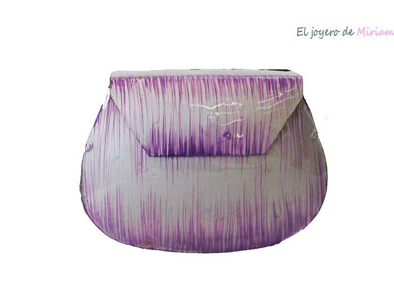 Bolso malva y plata