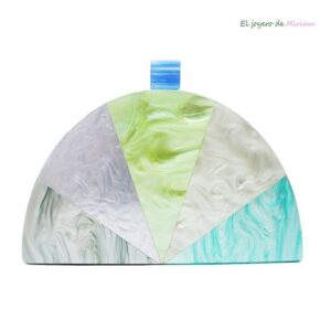 Bolso de fiesta carey verde agua