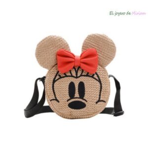 Bolso Mickey tipo rafia