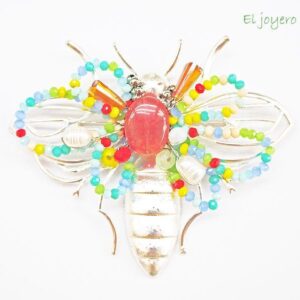 Broche libélula cuentas