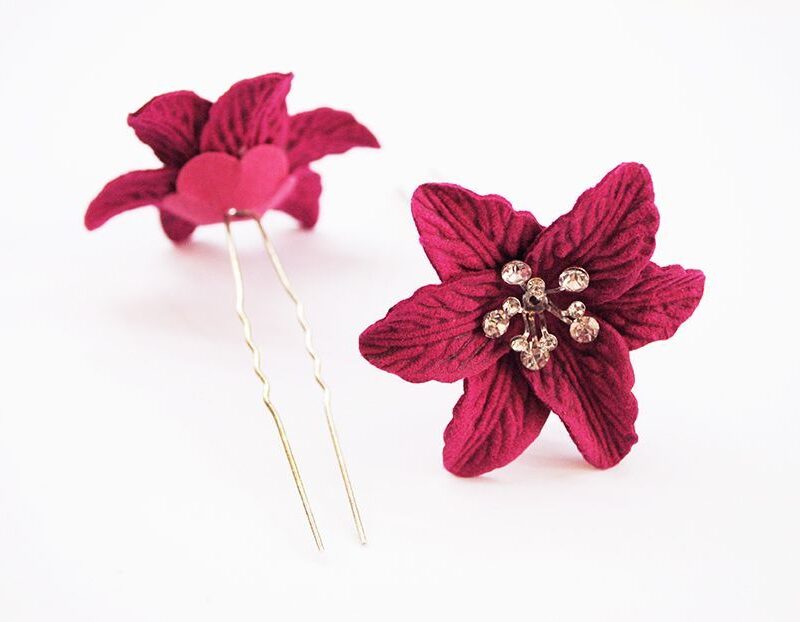 Horquillas fucsias de fiesta