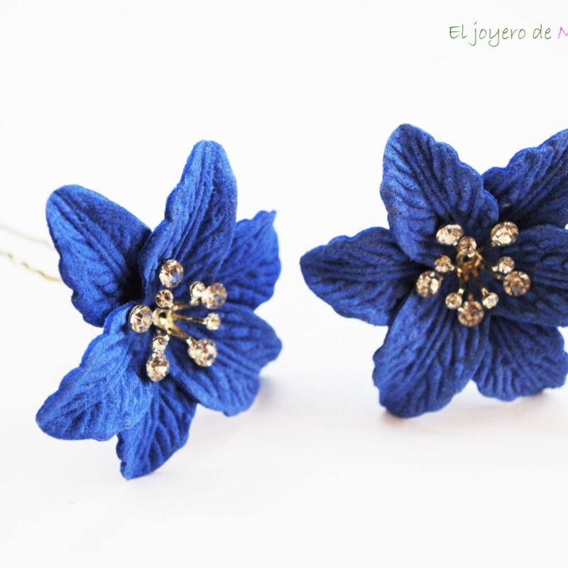 Horquillas azules de fiesta