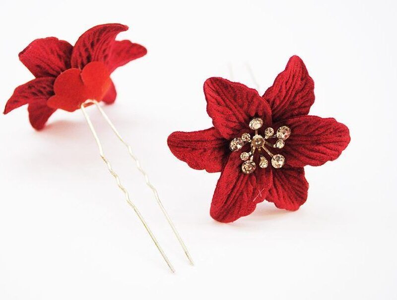 Horquillas rojas de fiesta