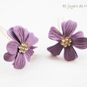 Horquillas malvas de fiesta