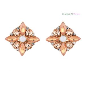 Pendientes naranjas cristal