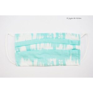 Mascarilla tie dye azul