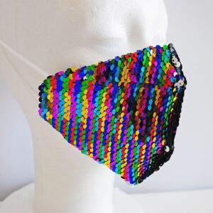 Mascarilla lentejuelas multicolor