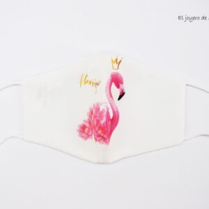 Mascarilla infantil flamenco
