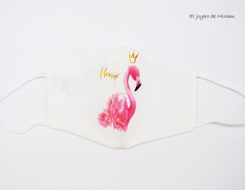 Mascarilla infantil flamenco