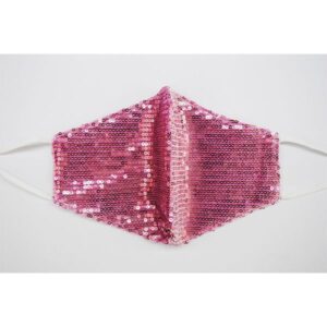 Mascarilla lentejuelas rosas