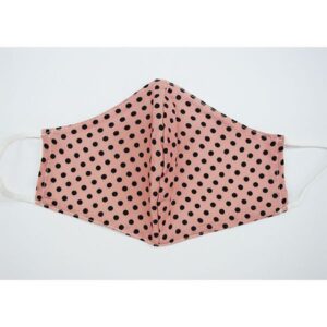 Mascarilla rosa lunares