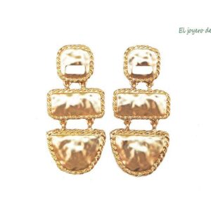 Pendientes medallones dorados