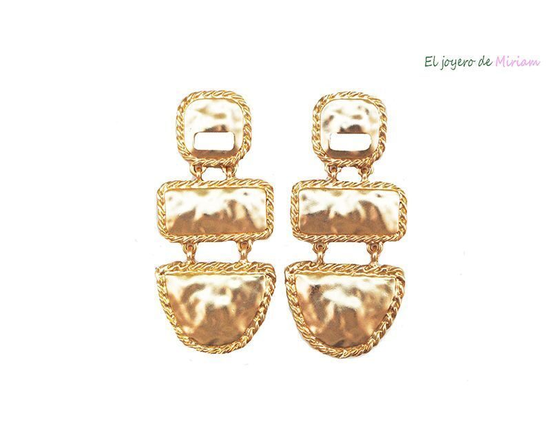 Pendientes medallones dorados