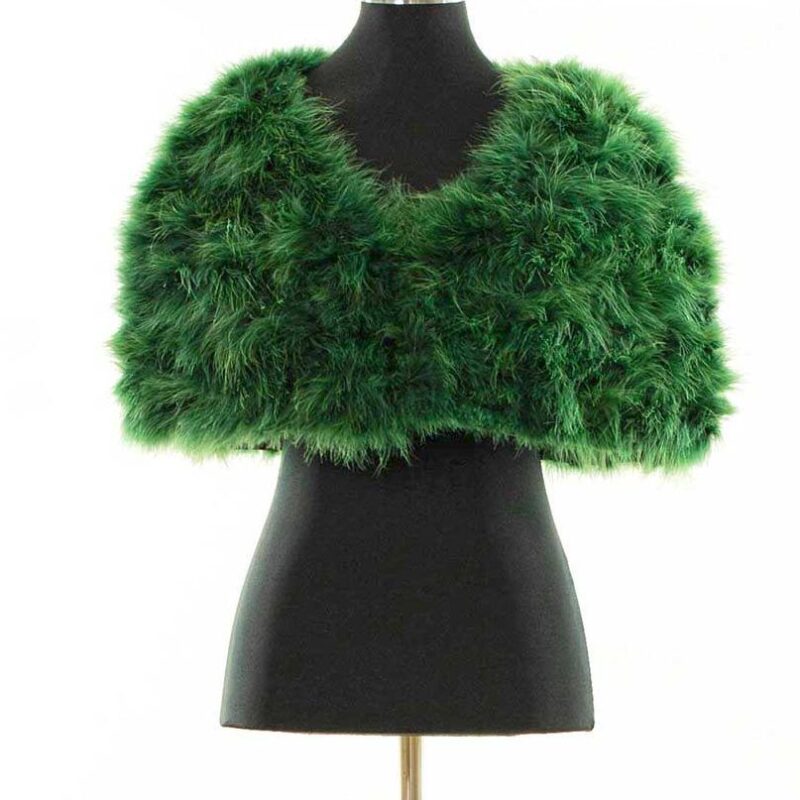 Estola verde pelo avestruz