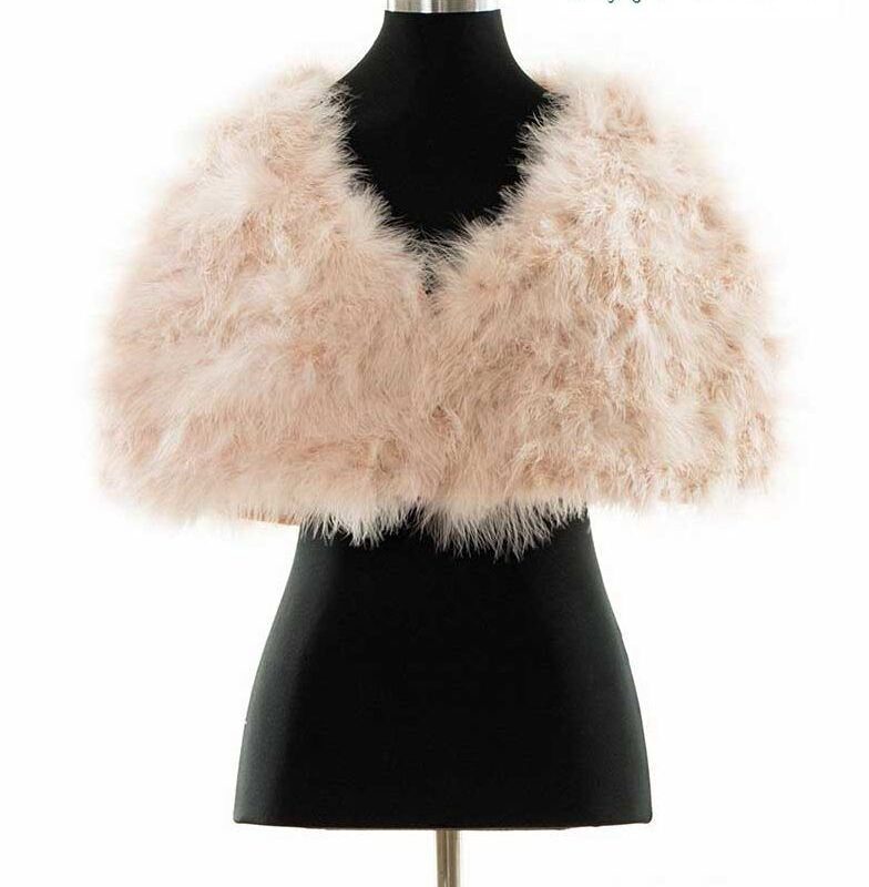 Estola de fiesta rosa nude