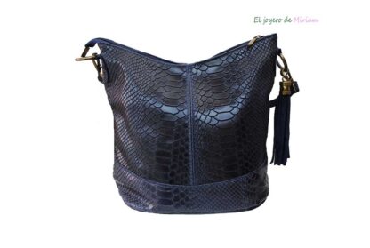 Bolso azul marino escamas