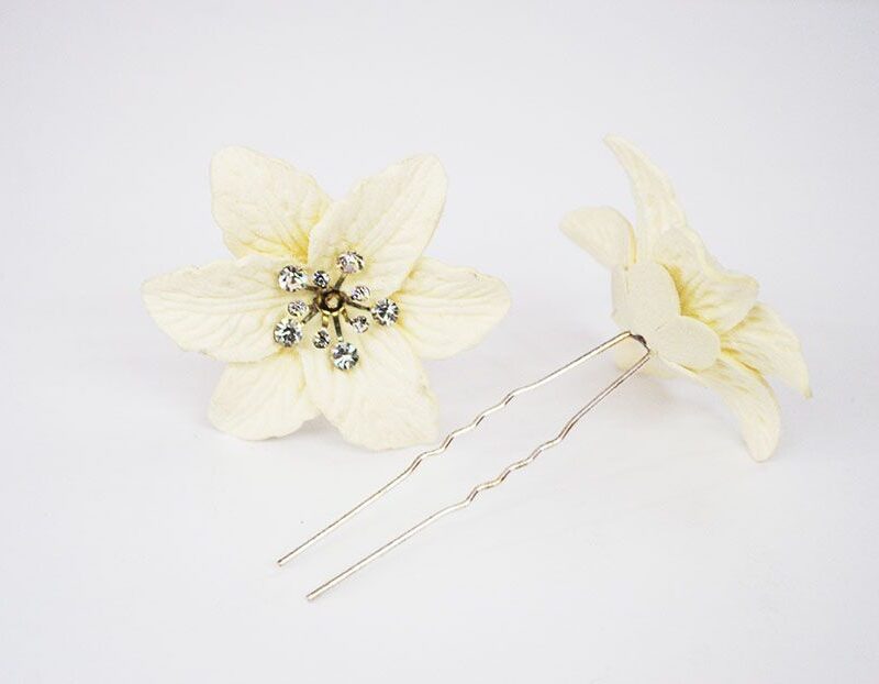 Horquillas fiesta blanco roto