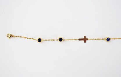 Pulsera cruz acero - Imagen 2