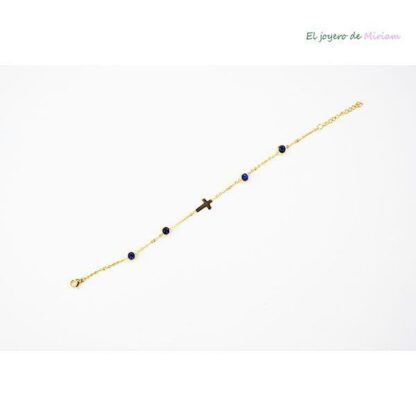 Pulsera cruz acero