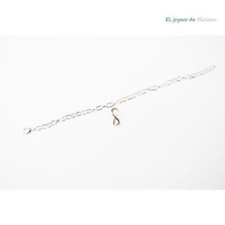 Pulsera baño plata infinito