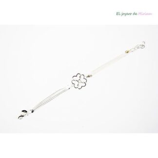 Pulsera flor corazones