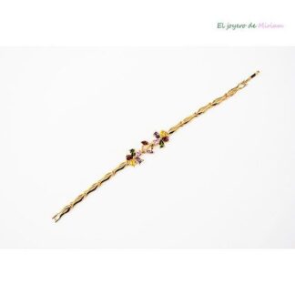 Pulsera dorada de acero