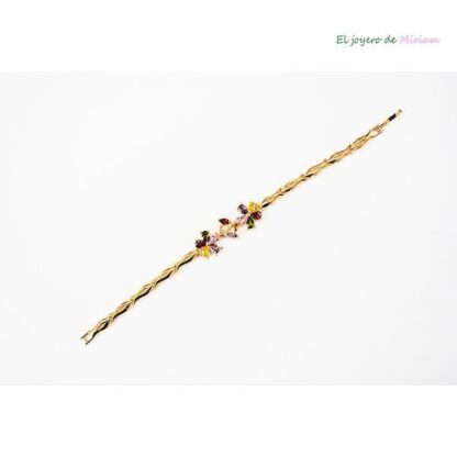 Pulsera dorada de acero