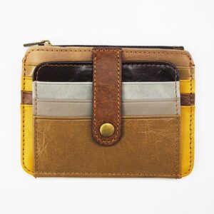 Tarjetero unisex de piel