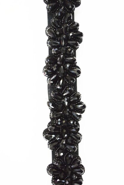 Fajín negro flores negras - Imagen 2
