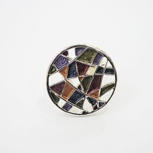 Anillo plateado elástico