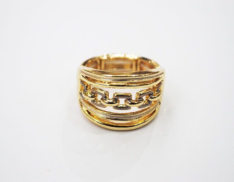 Anillo dorado elástico